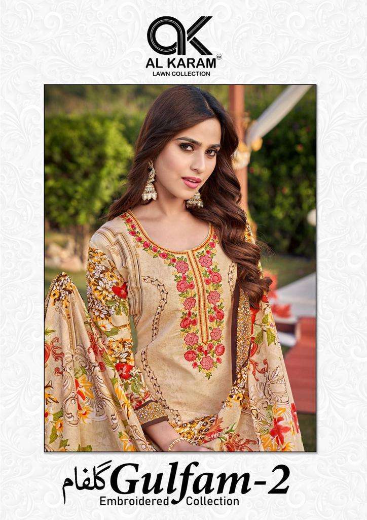 al karam gulfam vol 2 Premium Soft Cotton Digital Style Print suit