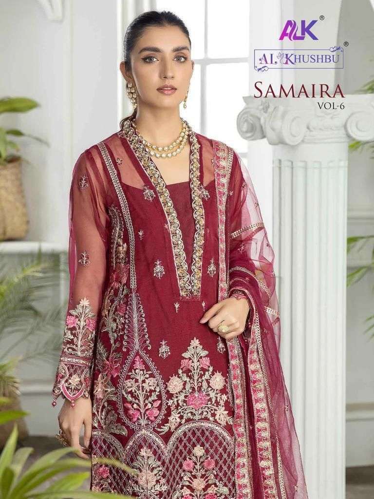 al khushbu samaira vol 6 series 4080-4083 georgette suit 