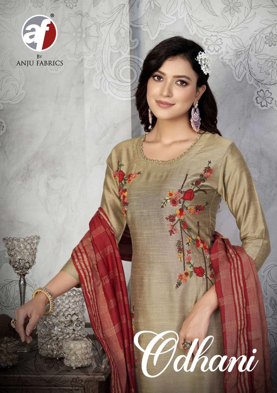 anju fab odhani series 2061-2066 banglori silk suit 