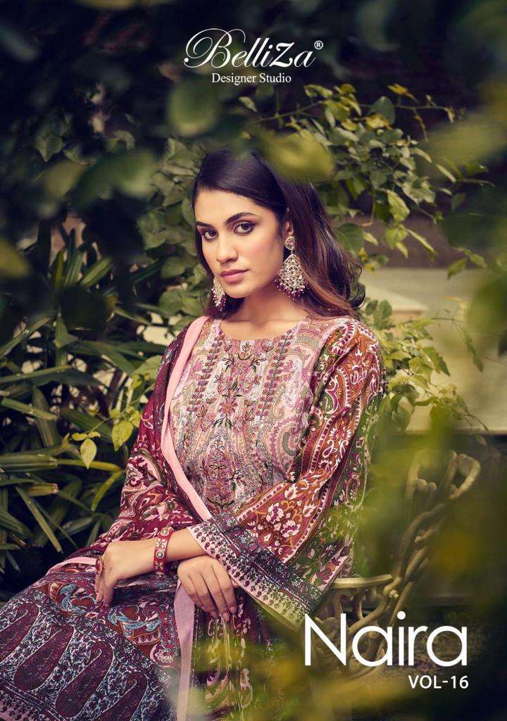 belliza naira vol 16 series 812001-812008 pure cotton suit 