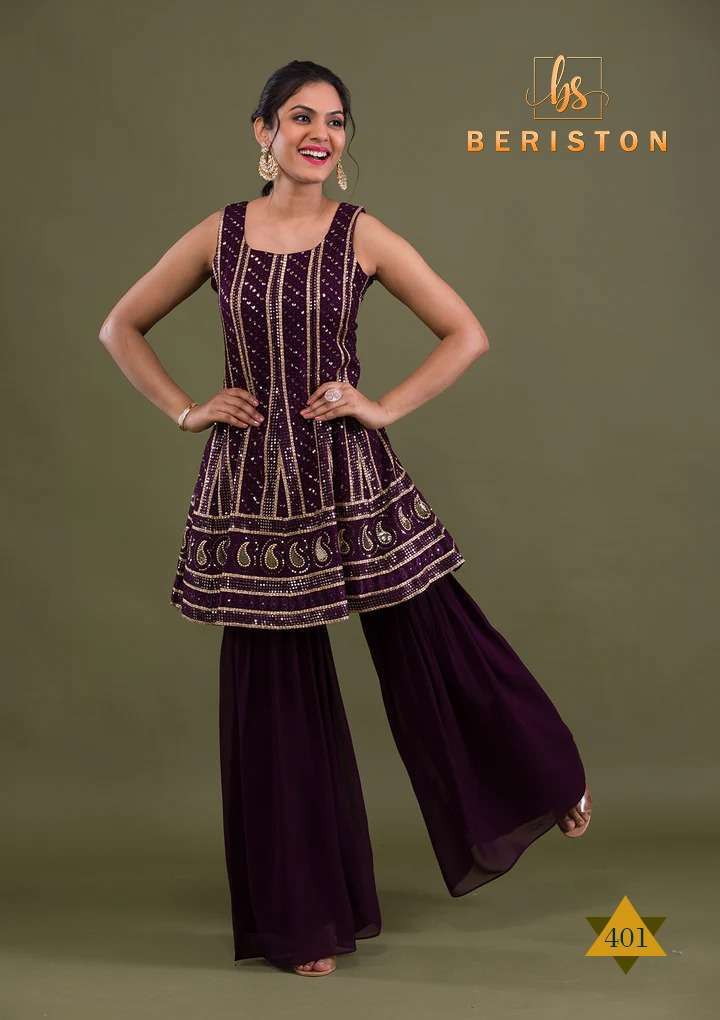 beriston bs vol 4 series 401-405  Georgette with Heavy Embroidery suit