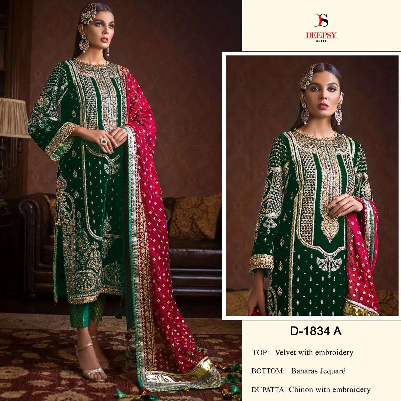 deepsy suits anaya velvet-2 designer velvet suit 