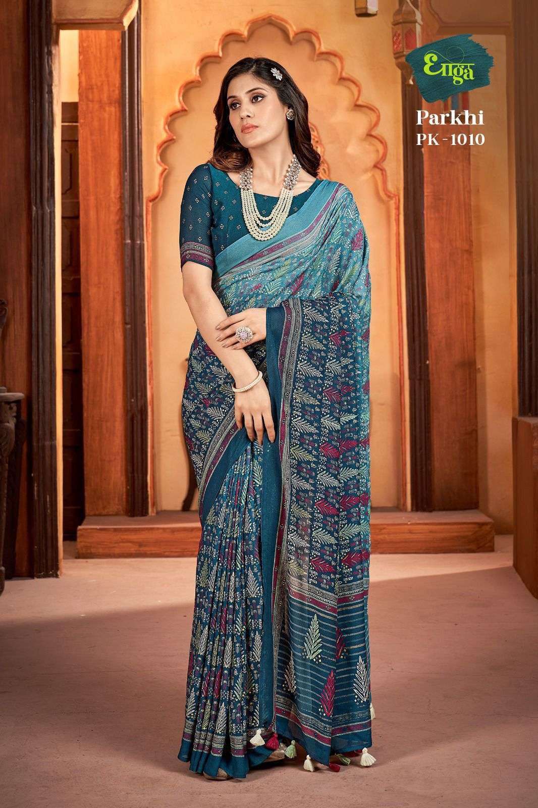 dhaaga parkhi series 1001-1010 fancy printed saree