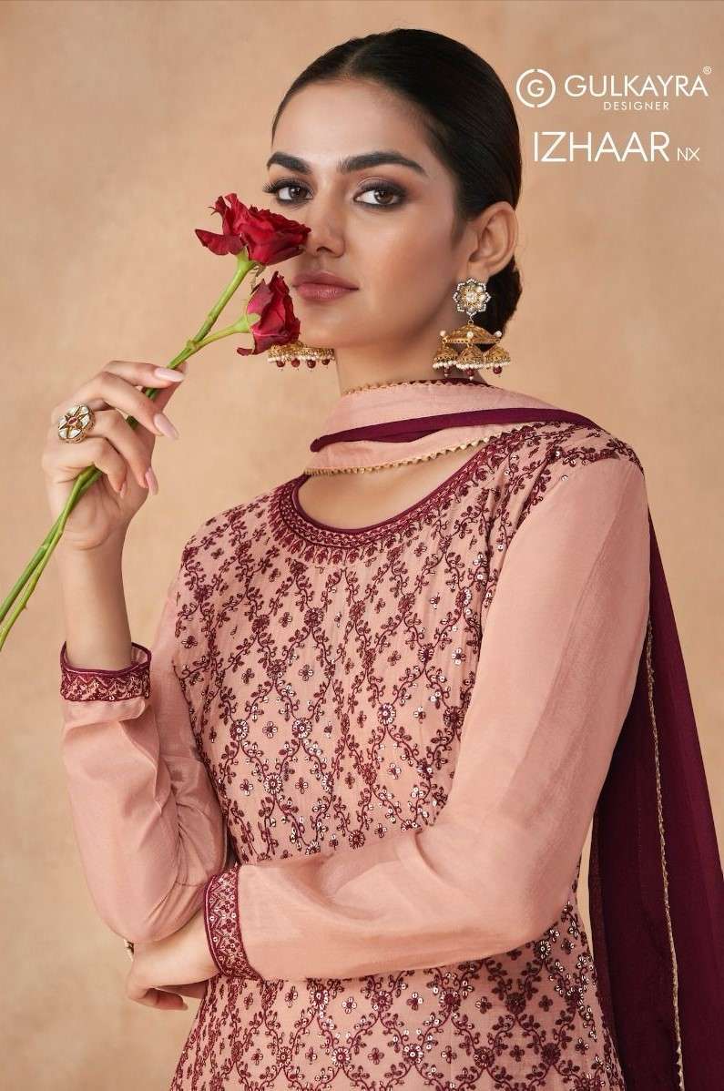 gulkayra izhaar nx series 7190-7192 Real Georgette suit