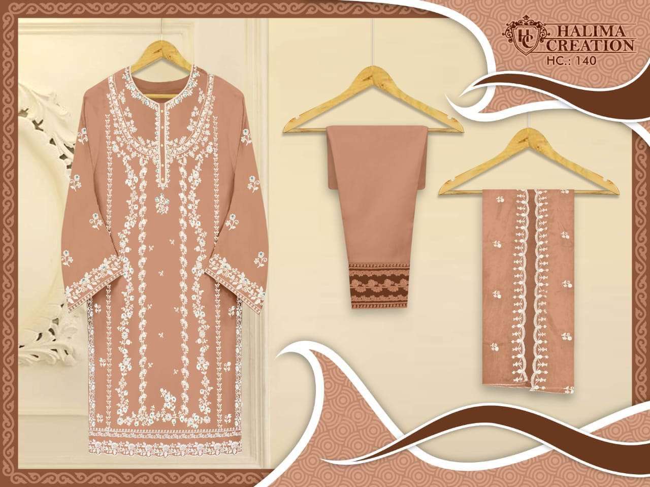 halima creation Hc-140 Fox Georgette suit