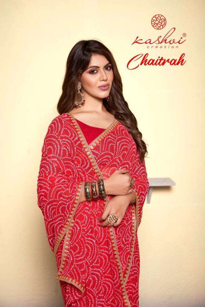 kashvi creation chaitrah series 1001-1008 weightless saree