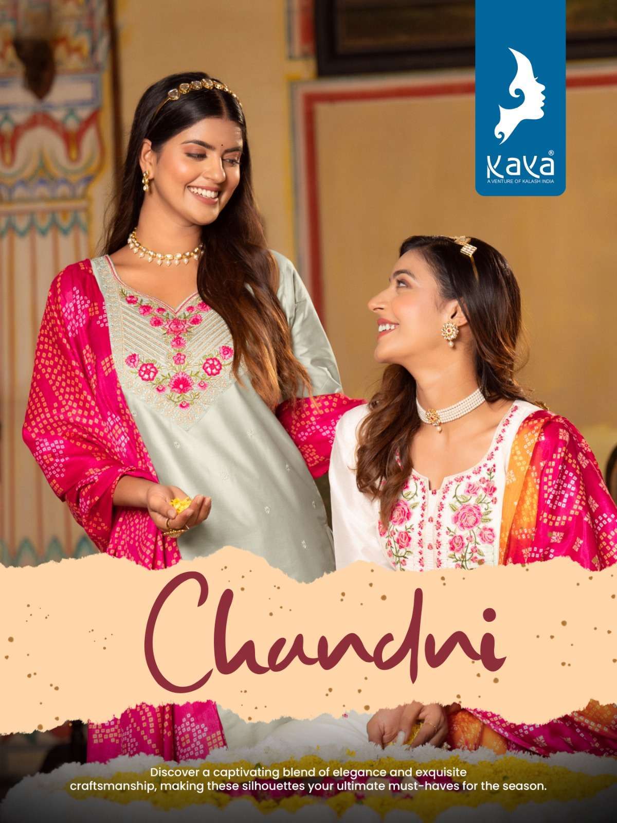 kaya chandni series 01-08 chanderi readymade suit 