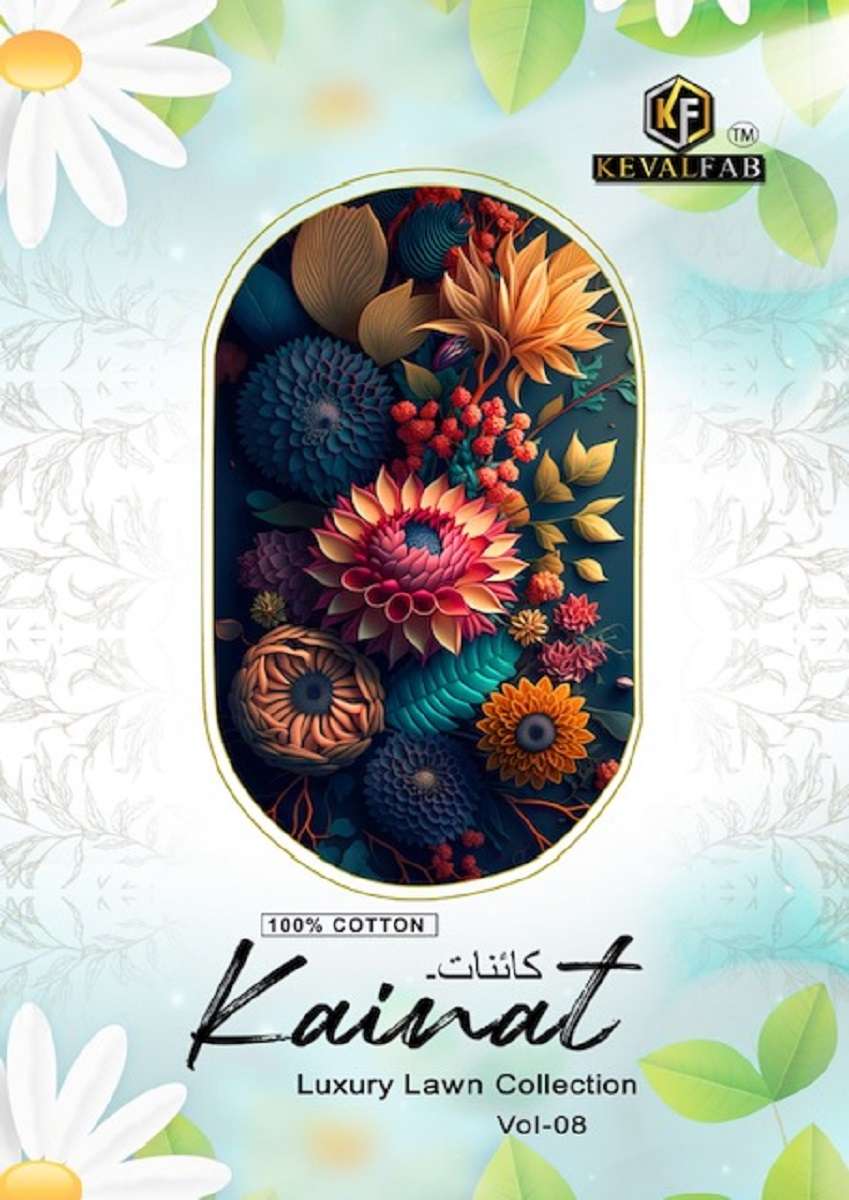 Keval Kainat Vol-8 series 8001-8006 Heavy Lawn Cotton suit