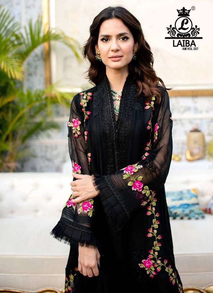 laiba am vol 27 Pure Georgette with crepe inner suit