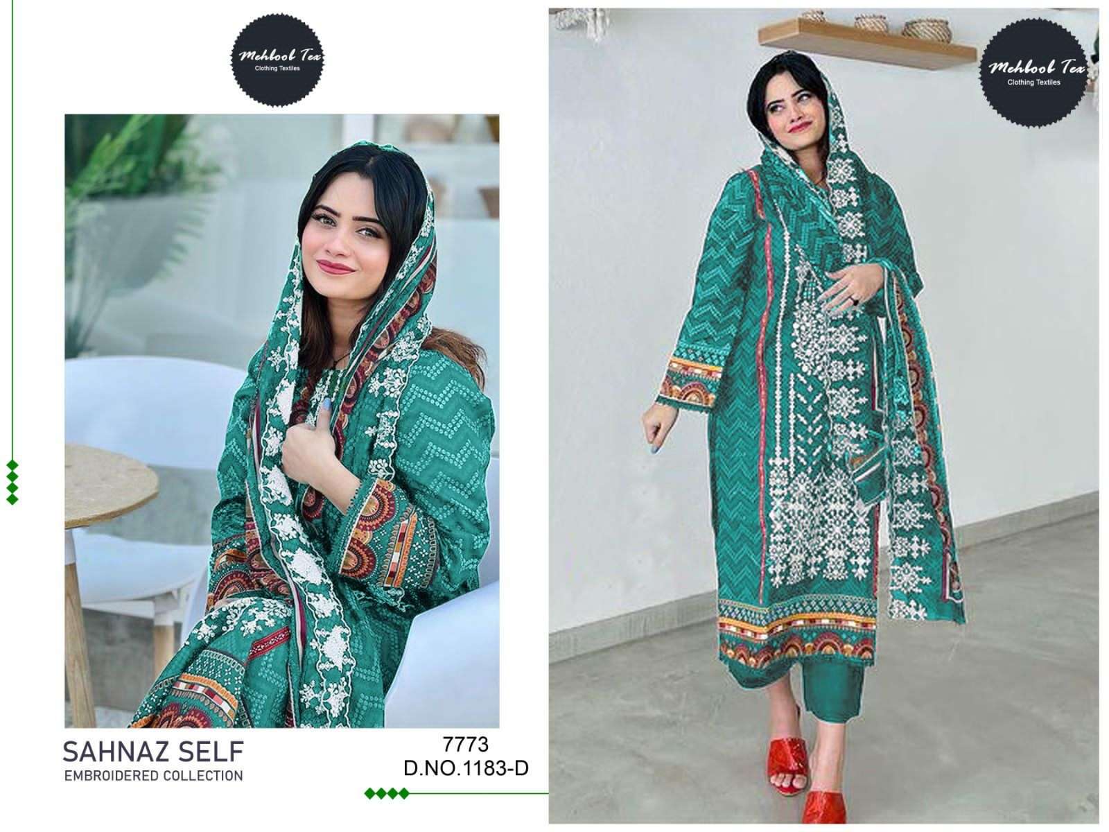 mehboob tex 1183 designer lawn suit 