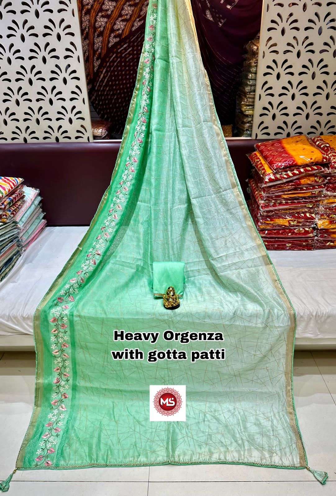 ms brand pure organza gotta pati saree