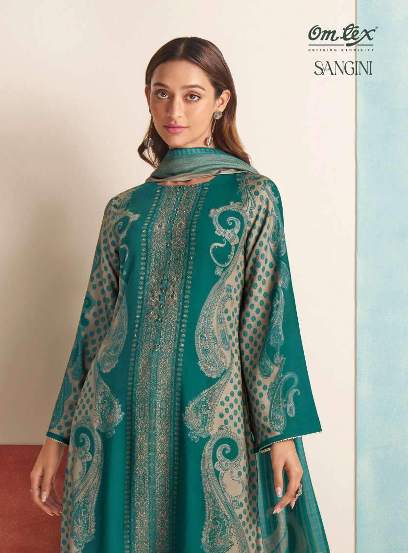 omtex sangini series 2701 pure pashmina digital print suit