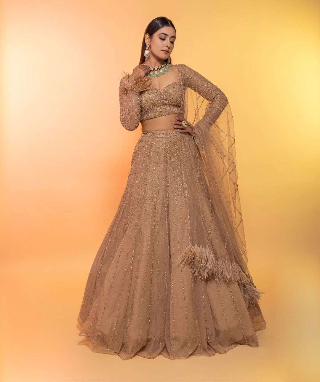 Pr 3382 Soft Butterfly Heavy Net lehenga