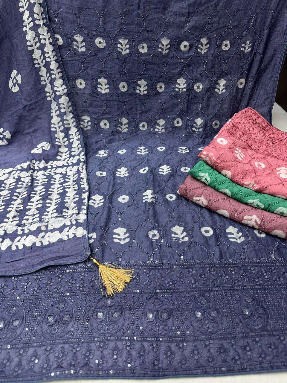 pr baatik rani Pure modal full embroidery work suit
