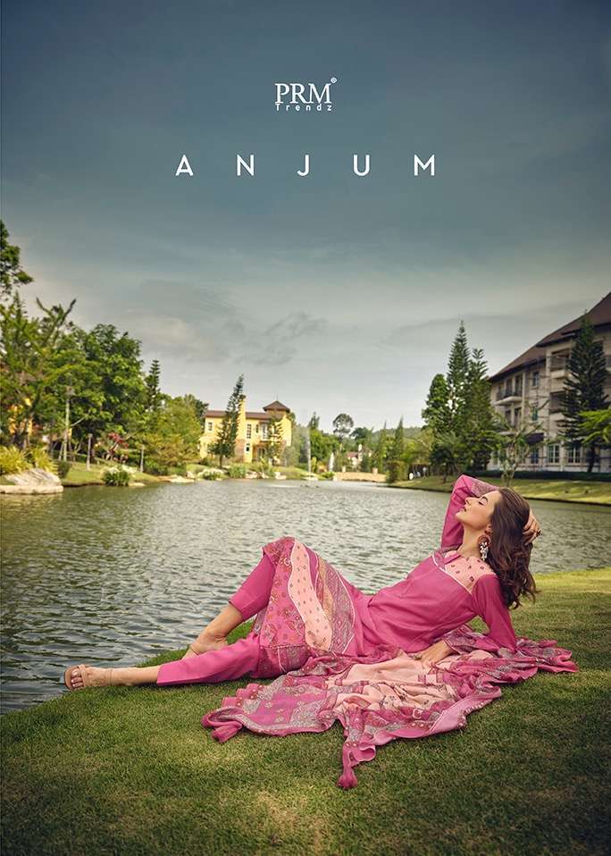 prm trendz anjum series 5250-5257 Pure Musline Silk suit