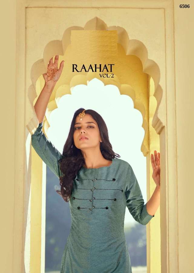 raahat vol 2 designer roman silk kurti pant 