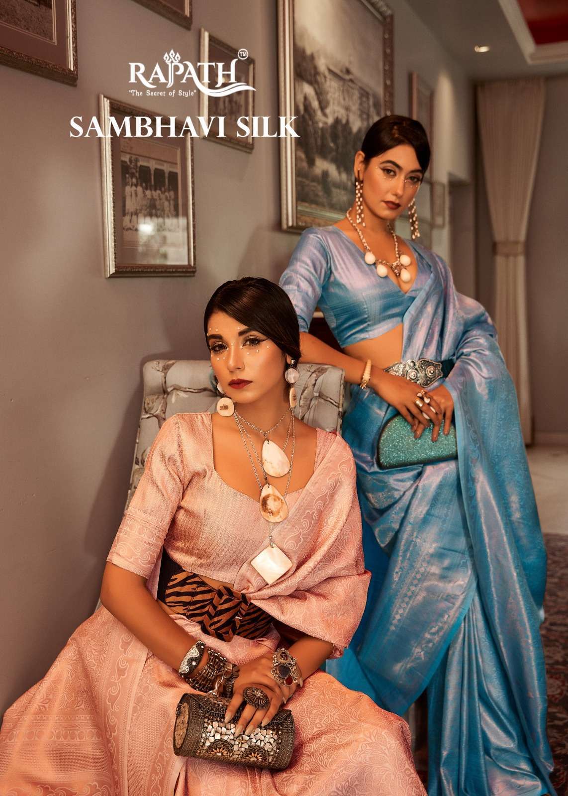 rajpath sambhavi silk series 152001-152006 Sattin Base Kanchivaram Silk saree