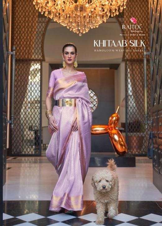 rajtex khitaab silk series 245001-245006 soft silk handloom weaving saree