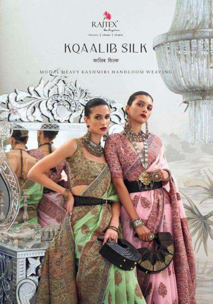 rajtex series kqaalib silk series 328001-328009 kashmiri weaving saree