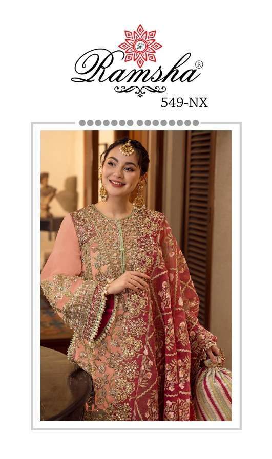 ramsha R-549 nx georgette heavy embroidery suit 