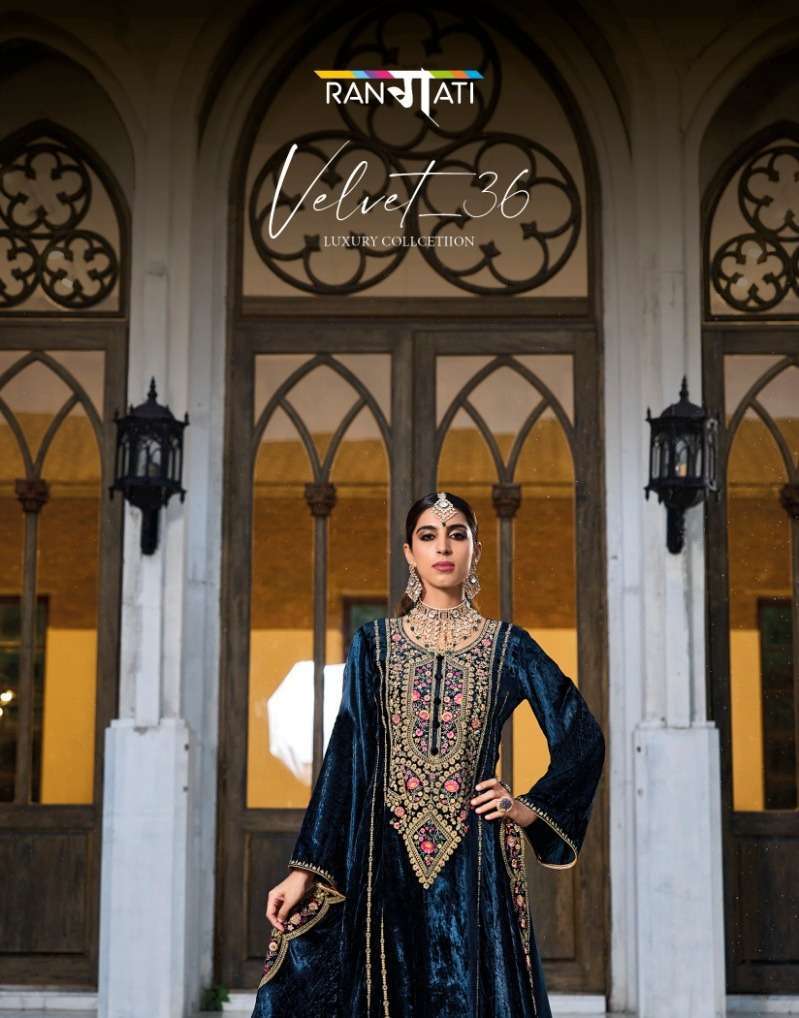 rangati velvet 36 series 10001-10004 Viscose Velvet suit