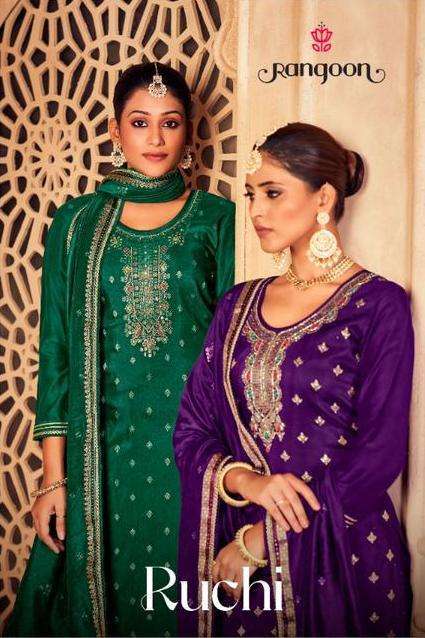 rangoon ruchi series 4741-4744 Jecaurd handwork suit