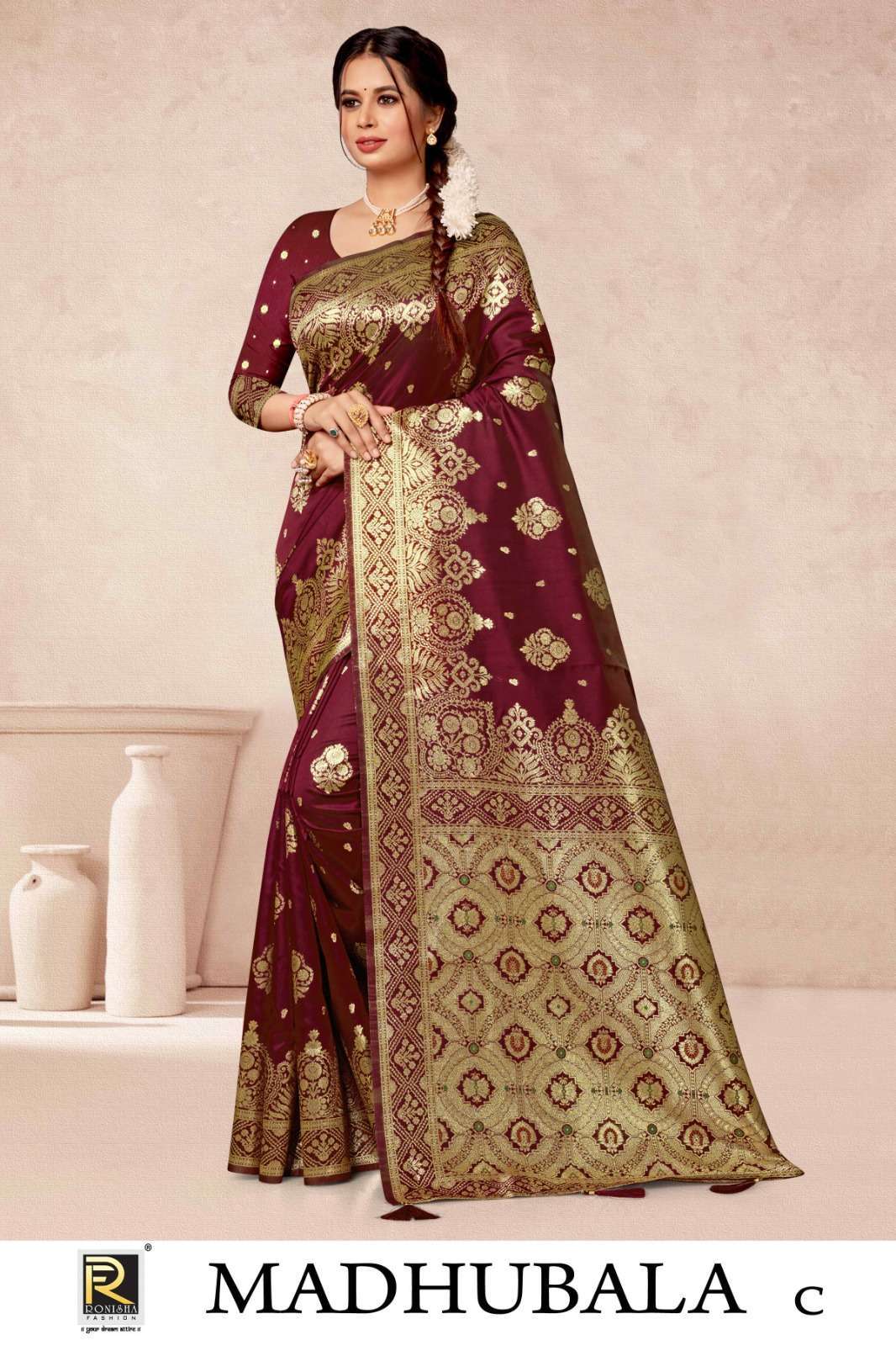 ranjna saree madhubala banarasi silk saree