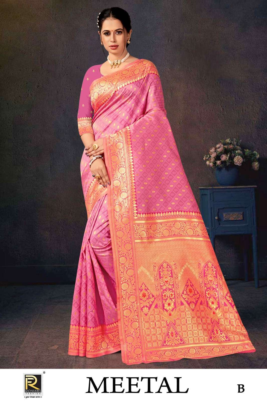 ranjna saree meetal banarasi silk saree