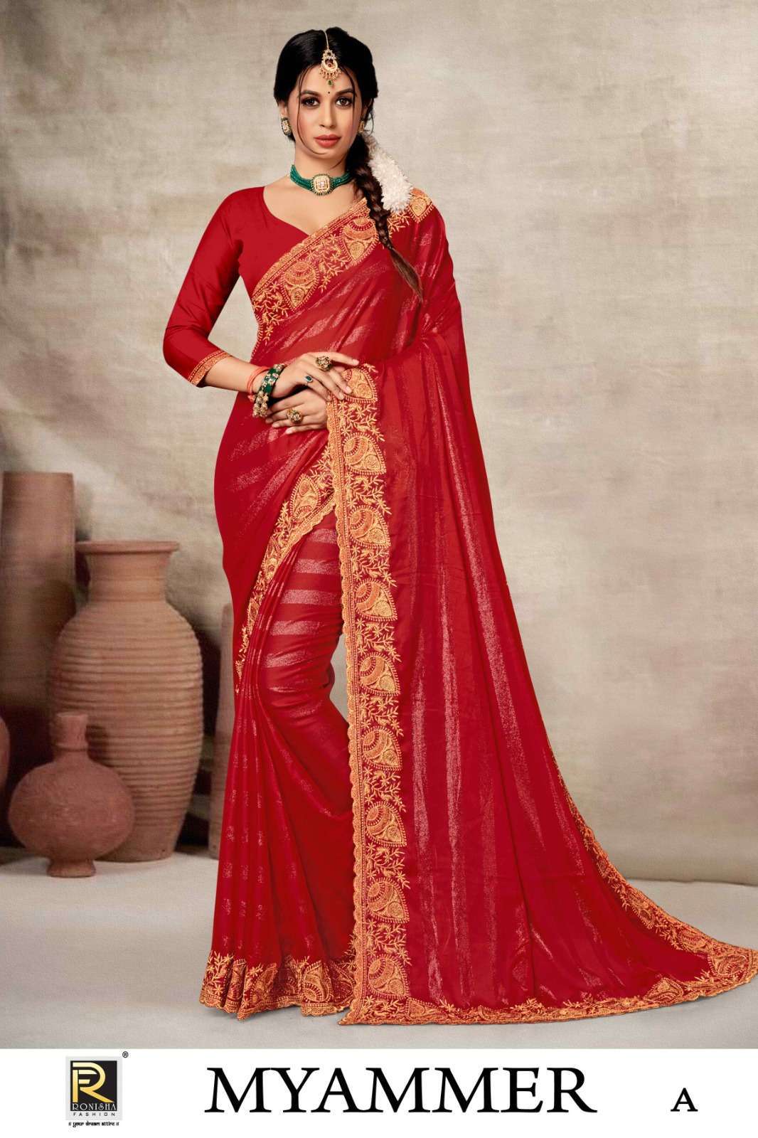 ranjna saree myammer fancy fabrics saree