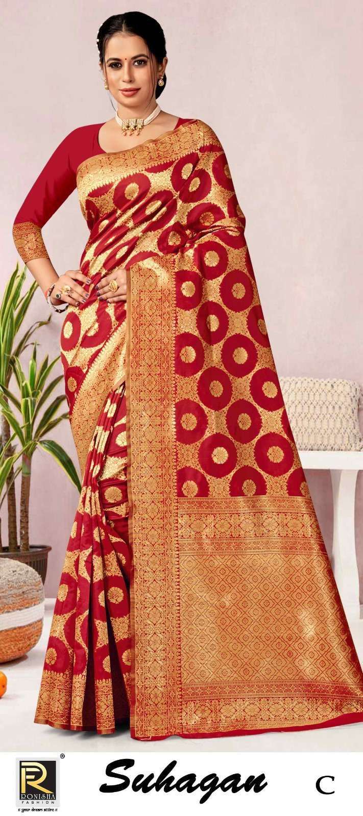 ranjna sarees suhagan silk fancy fabrics saree