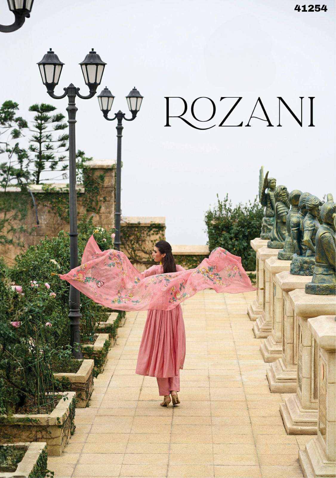 rozani designer pure viscose silk suit 