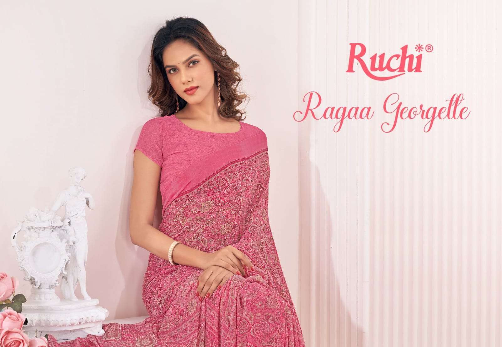 ruchi ragaa georgette series 24801-24803 georgette saree