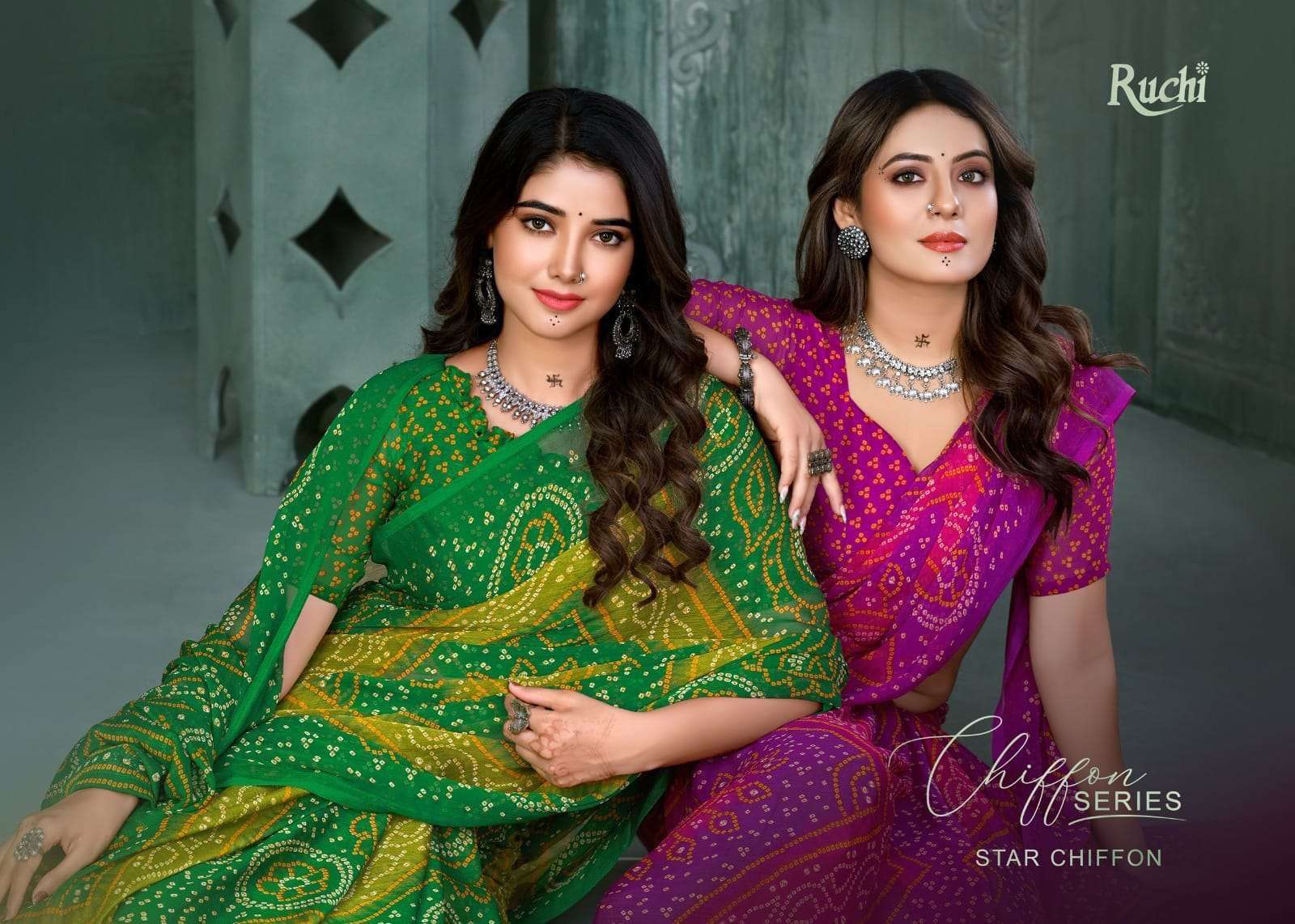 ruchi star chiffon vol 131 series 26101-26103 chiffon saree