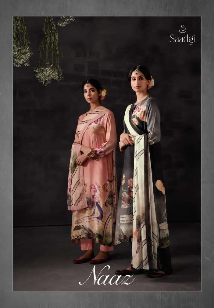 saadgi naaz cashmiri silk digital print suit 