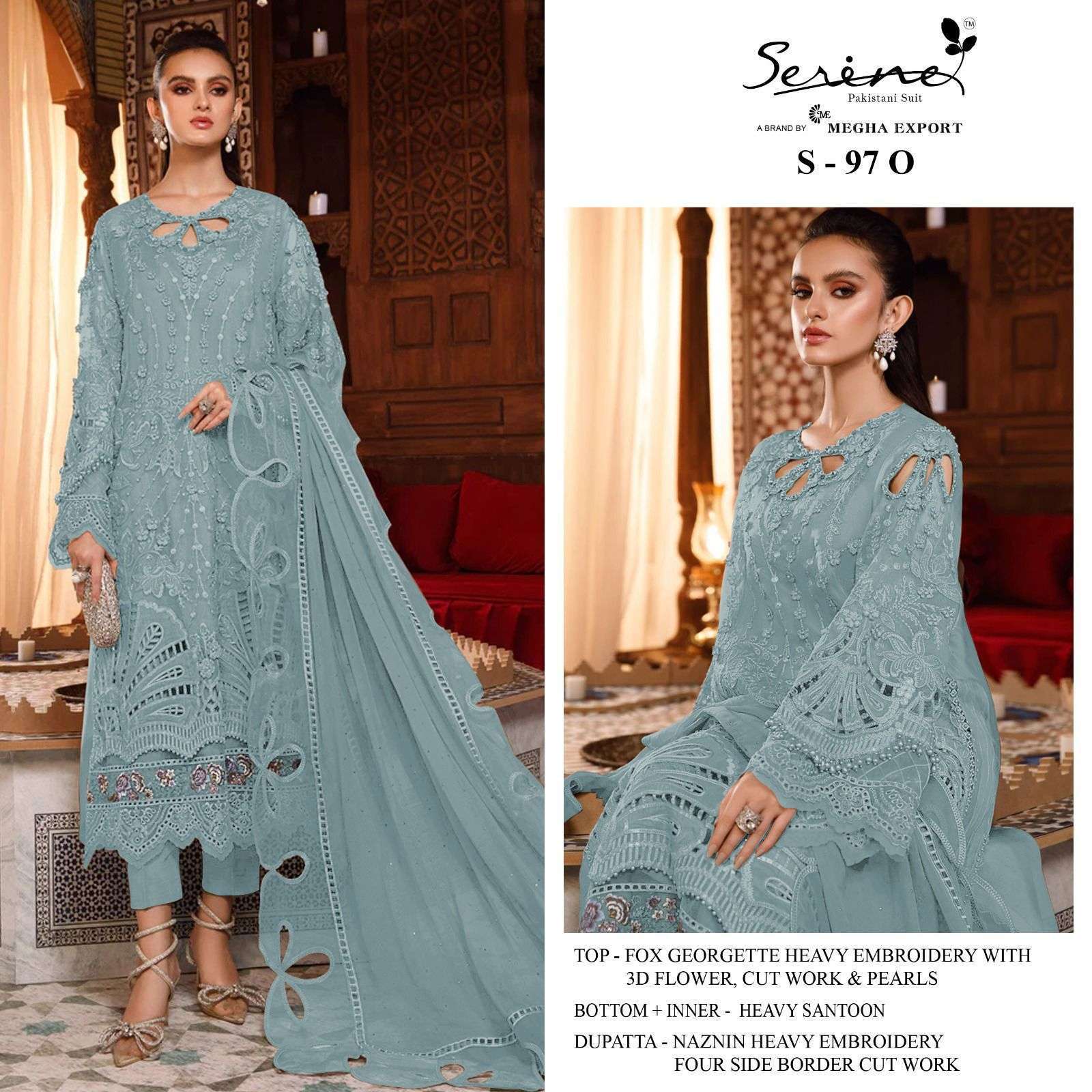 serine 97 opqr faux georgette embroidery suit 