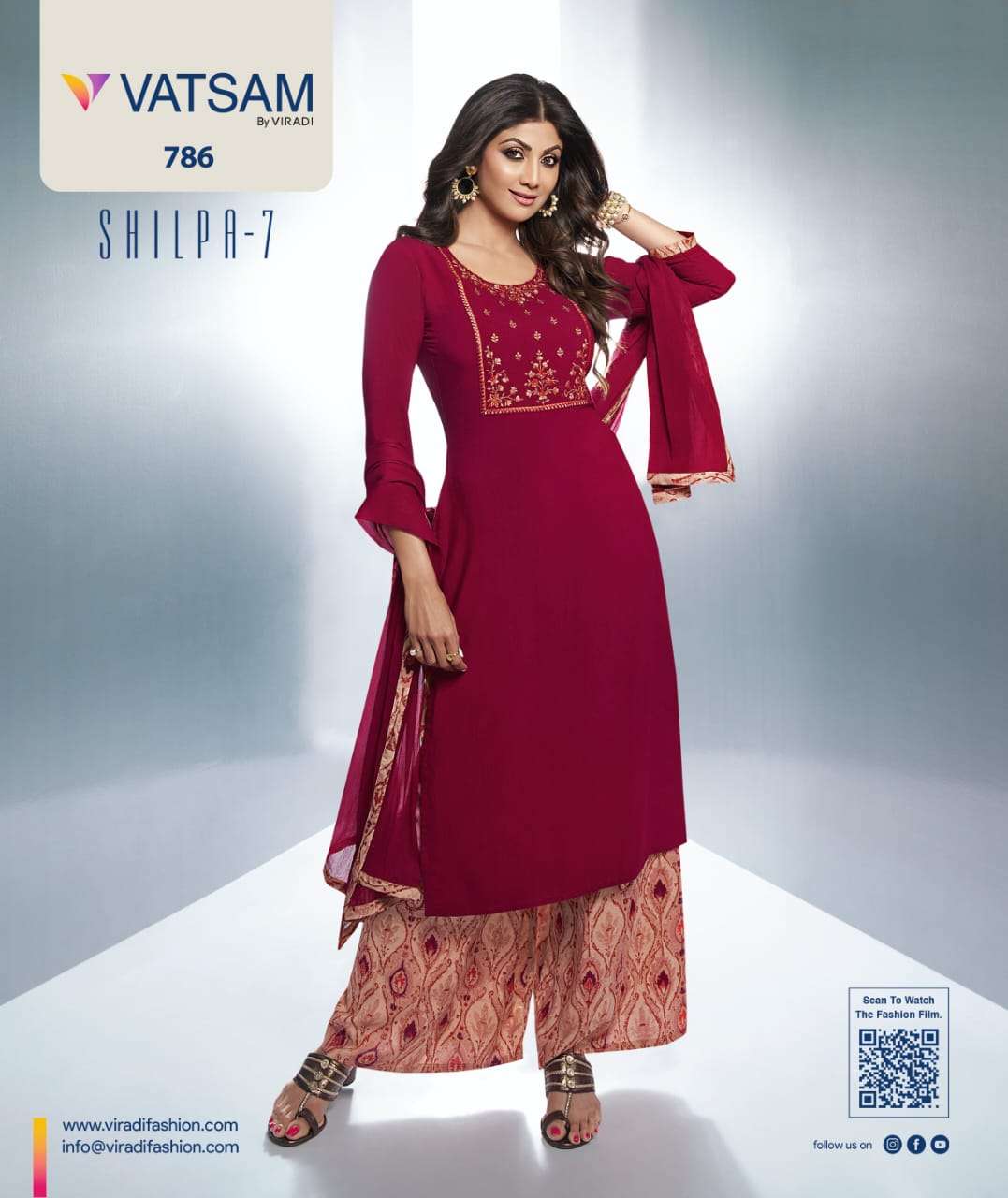 shilpa vol 7 designer rayon work suit 