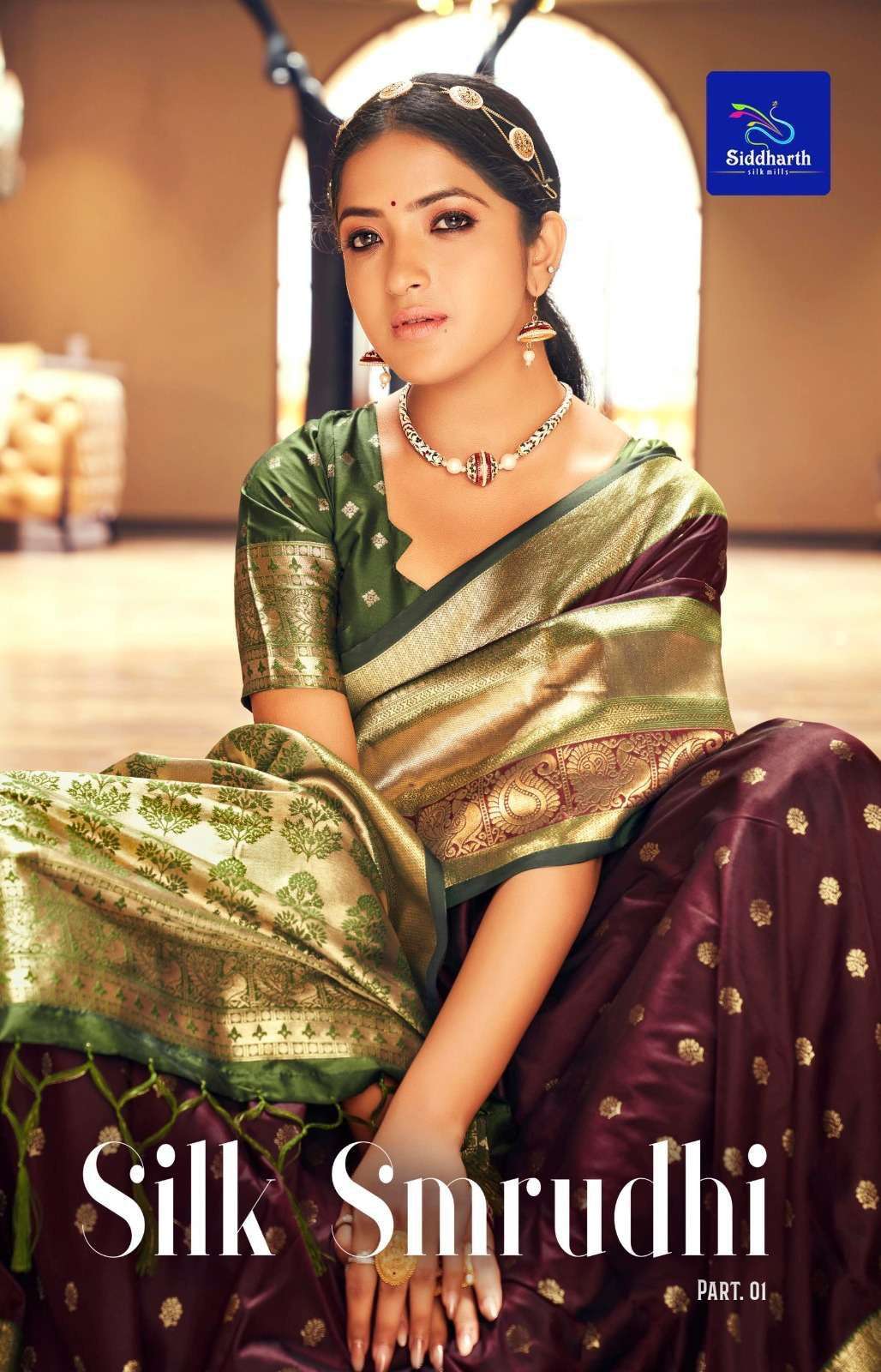 siddharth silk mills silk smrudhi series 3001-3006 silk base saree 