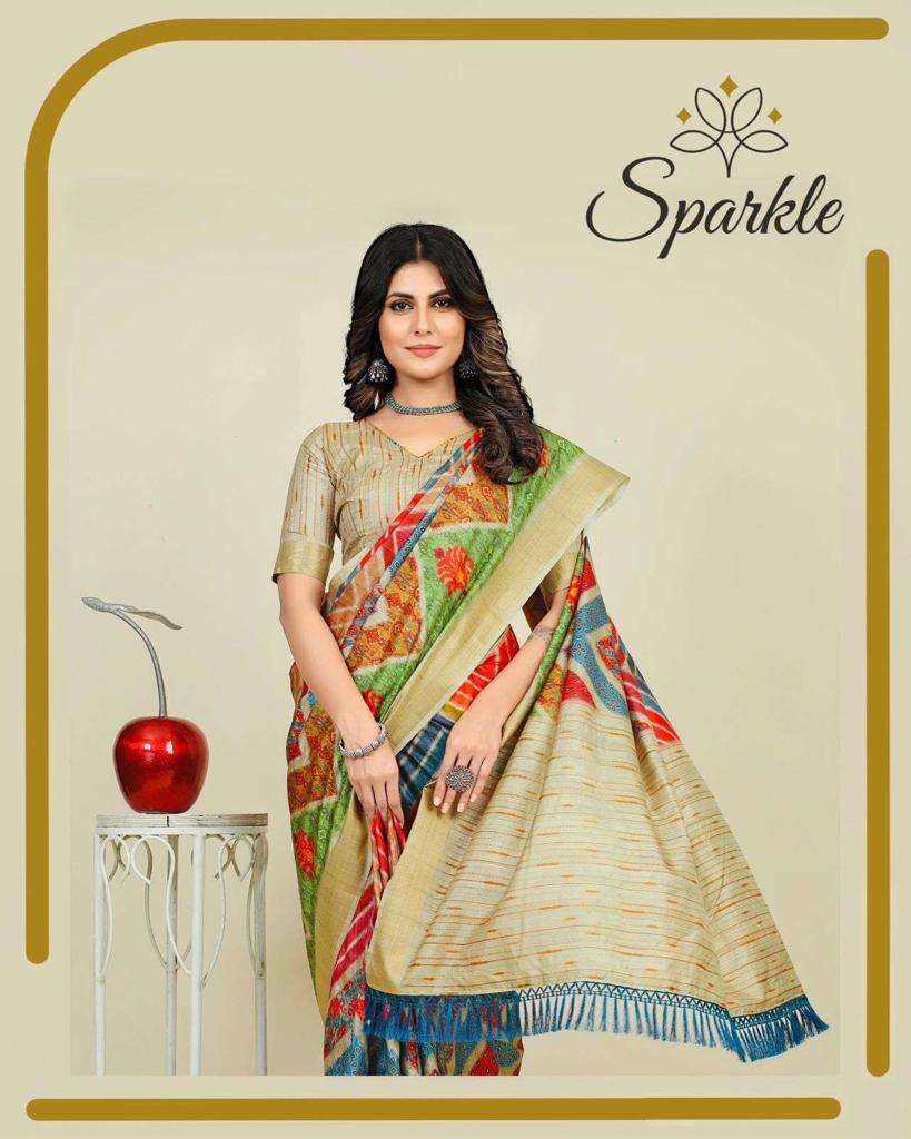 sparkle series 1117-1122 Kotha Digital print Saree