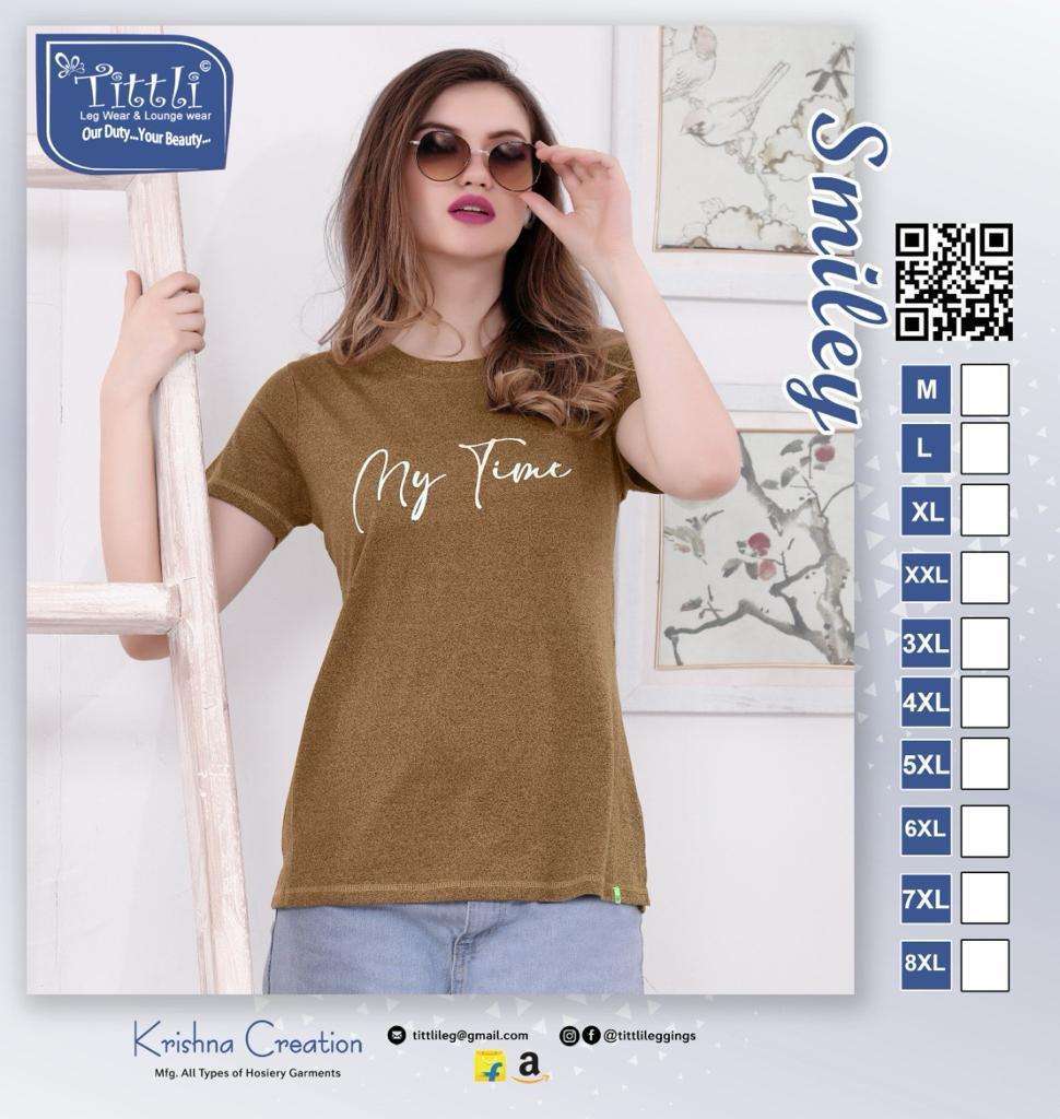 tittli smiley cotton hosiery tshirts