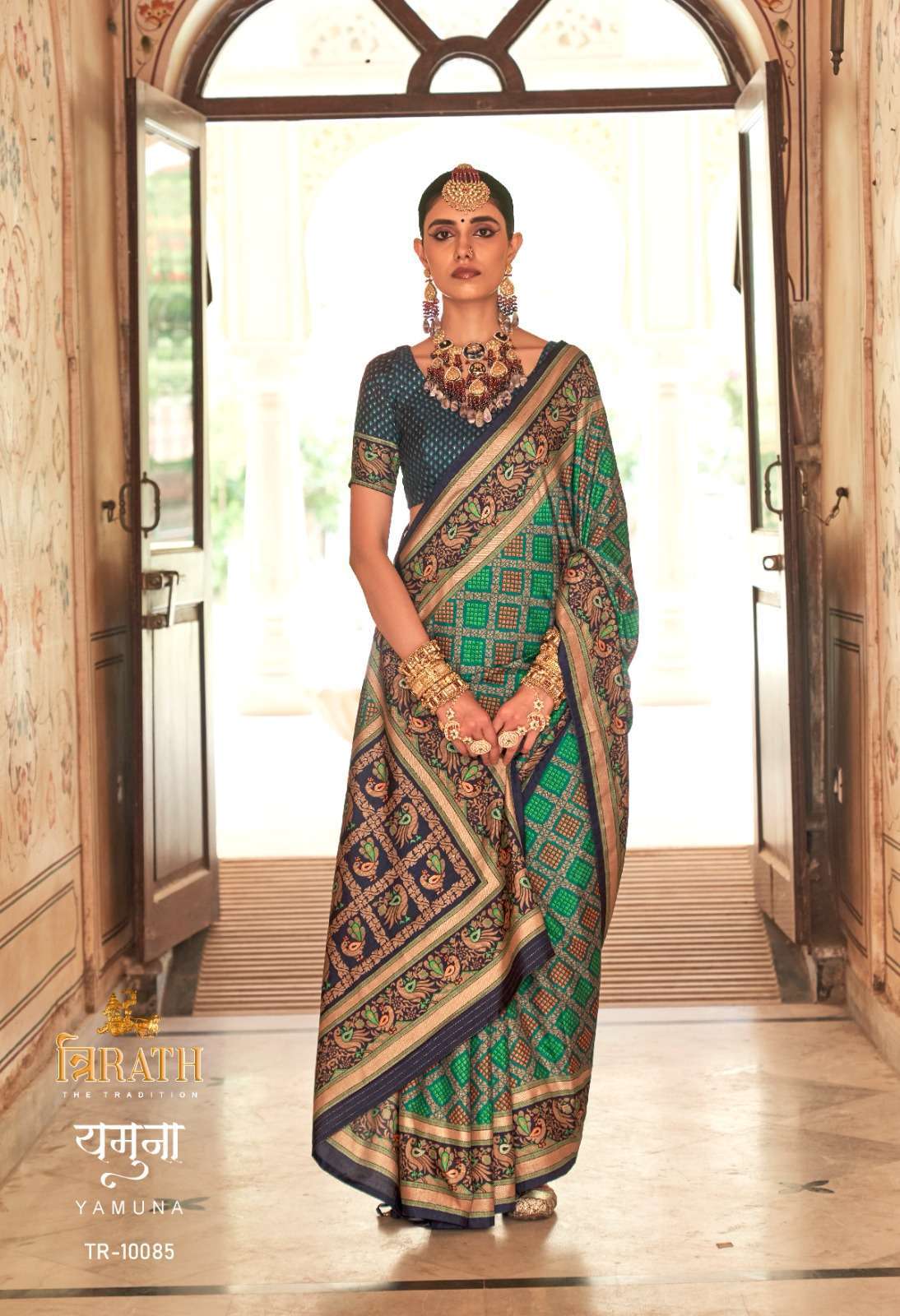 trirath yamuna series 10079-10087 silk saree