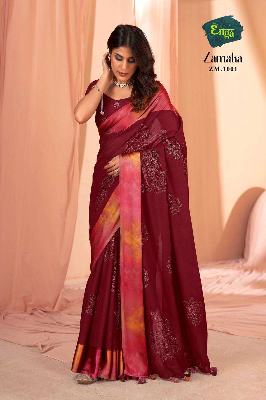 vaani zamaka designer soft silk saree