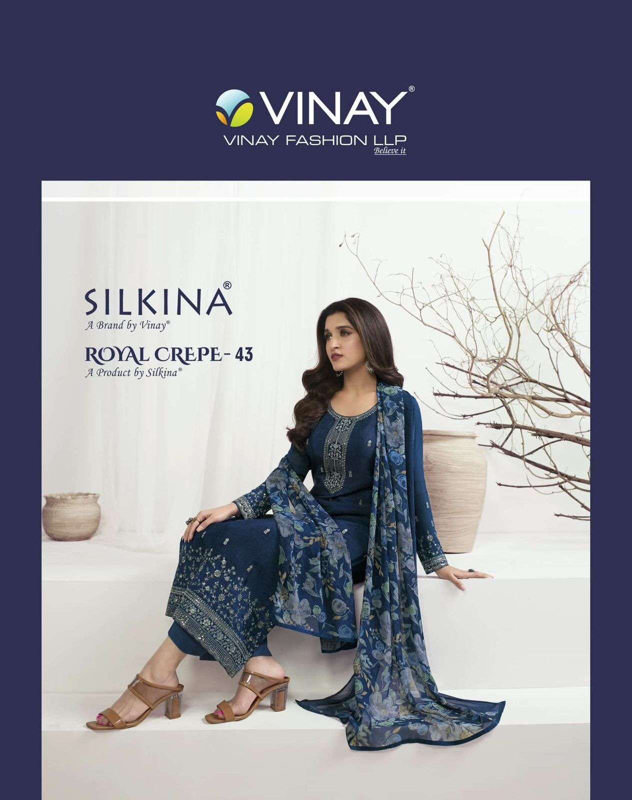 vinay silkina royal crepe-43 series 64321-64328 royal crape suit 