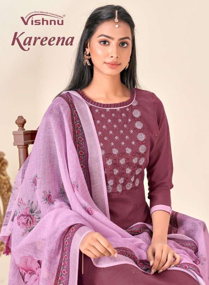 vishnu impex kareena series 5001-5012 linen slub suit 