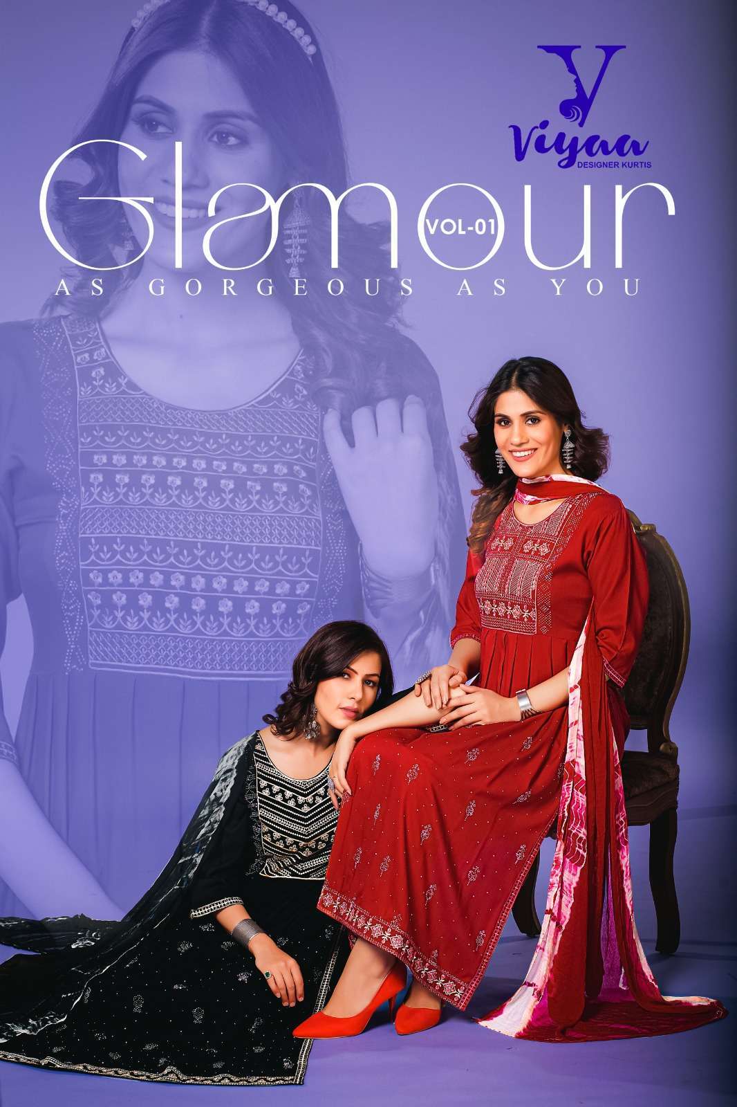 viyaa designer glamour vol 1 series 101-108 pure rayon suit