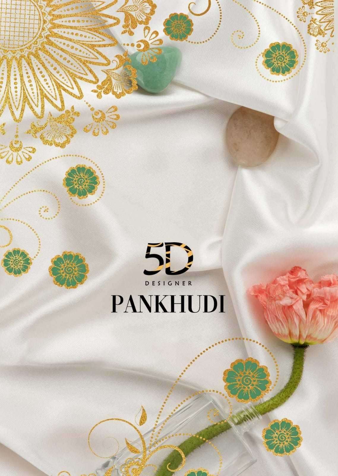 5d designer pankhudi series 4861-4868 chiffon saree