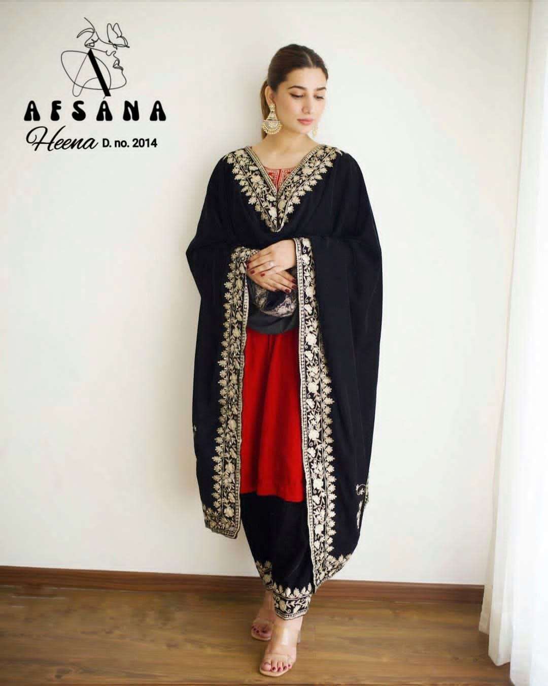 afsana heena 2014 heavy velvet suit