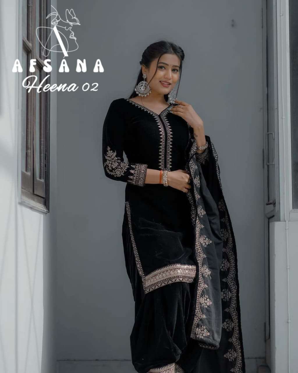 Afsana heena vol 2 heavy 9000 velvet suit 