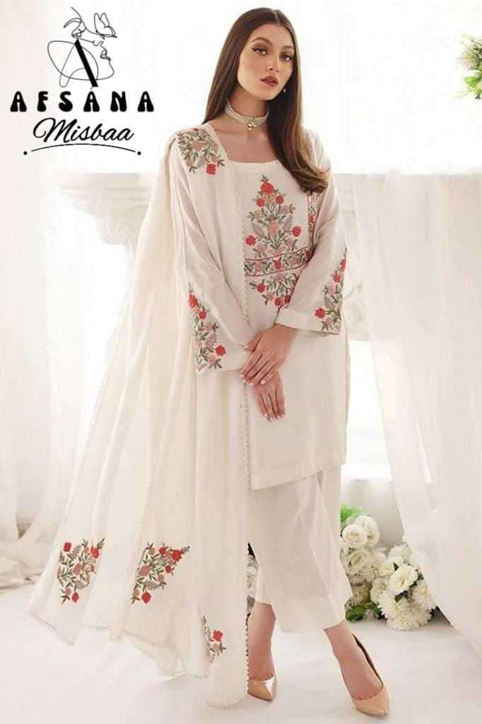 afsana misbaa Foux Gorgette suit