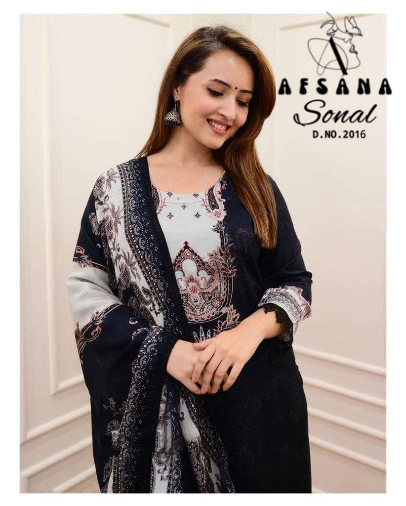 afsana sonal series 2015-2016 Pure Muslin suit 