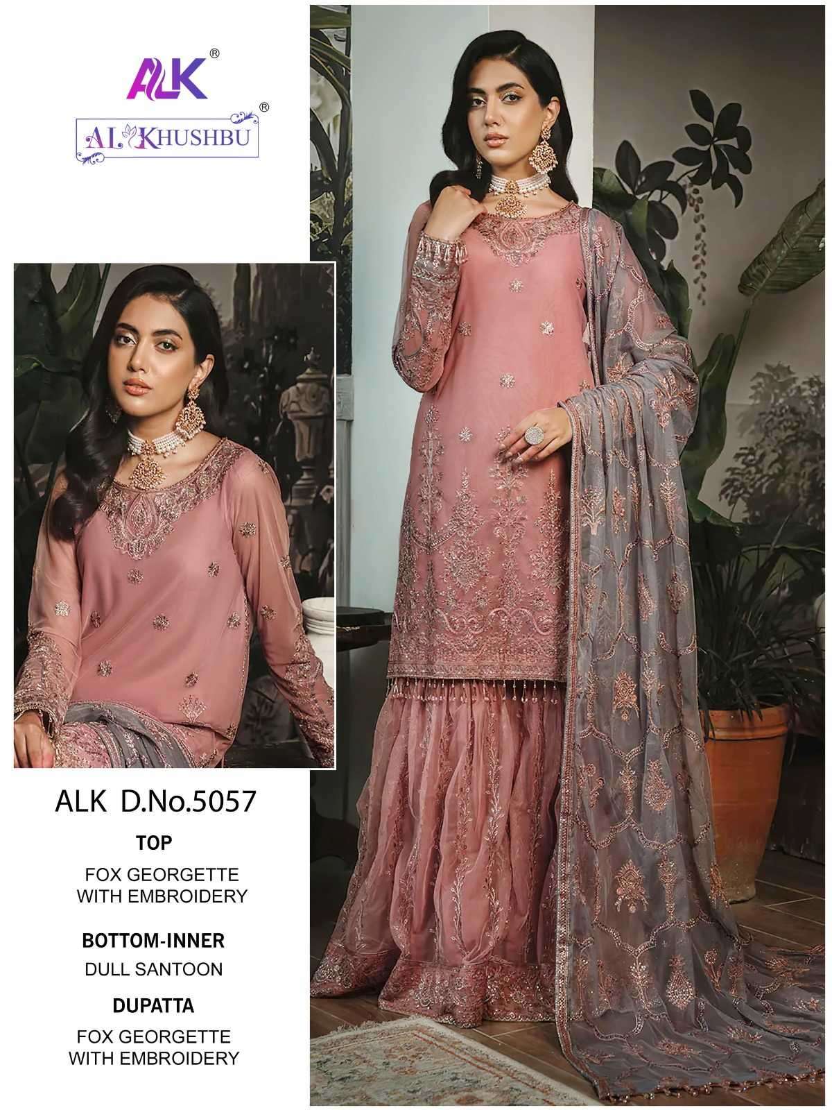 al khushbu 5057 heavy georgette embroidered suit